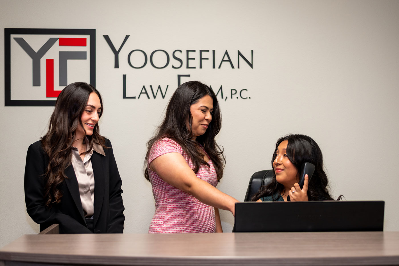 yoosefian law assistants waiting for your call